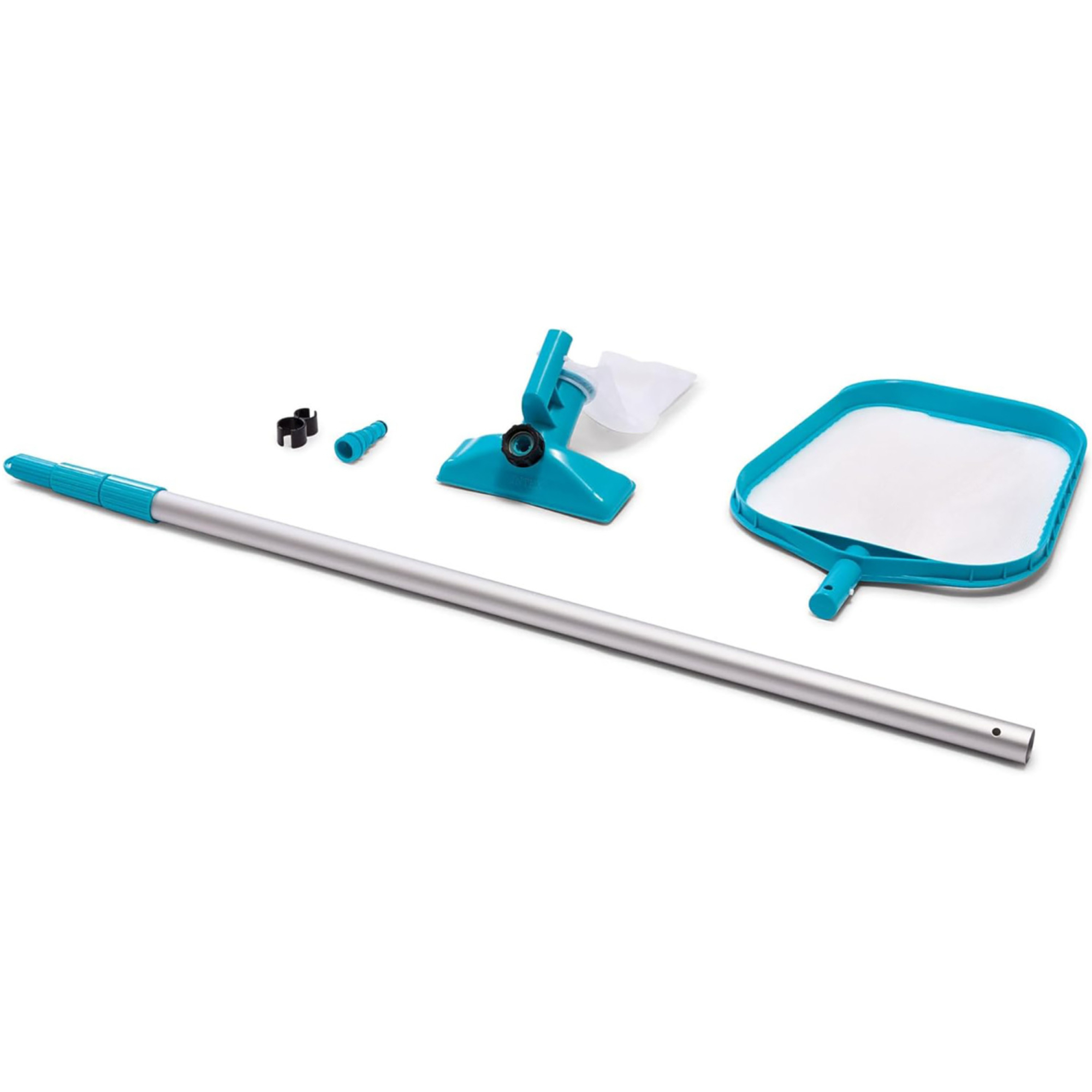 Intex Pool Cleaning Maintenance Kit, 94" Telescoping Aluminum Pole, Vacuum Head, Surface Skimmer